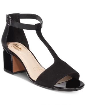 Clarks Collection Women's Barley Belle T-strap Sandals Women's Shoes