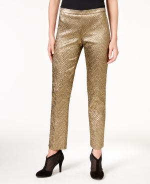 Trina Turk Osmond Metallic Jacquard Pants