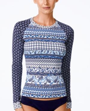 Tommy Bahama Printed Long-sleeve Rashguard Women's Swimsuit