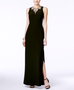 Vince Camuto Embellished Sleeveless Gown