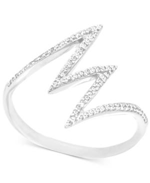 Wrapped Diamond Lightning Bolt Ring (1/6 Ct. T.w.) In 10k White Gold, Only At Macy's