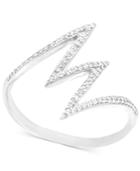 Wrapped Diamond Lightning Bolt Ring (1/6 Ct. T.w.) In 10k White Gold, Only At Macy's