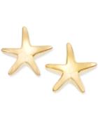 Signature Gold Star Stud Earrings In 14k Gold Over Resin