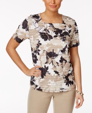 Alfred Dunner Textured Square-neck Top