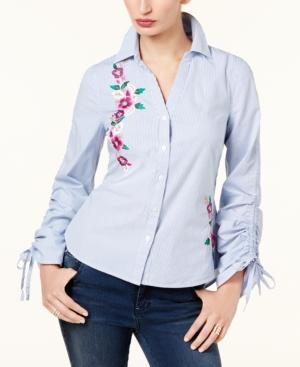 Inc International Concepts Cotton Embroidered Shirt, Created For Macy's