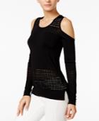 Guess Casandra Perforated Cold-shoulder Top