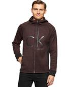 Calvin Klein Jeans Melange Fleece Graphic-print Logo Hoodie