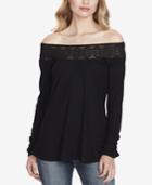 Jessica Simpson Juniors' Embroidered Off-the-shoulder Top