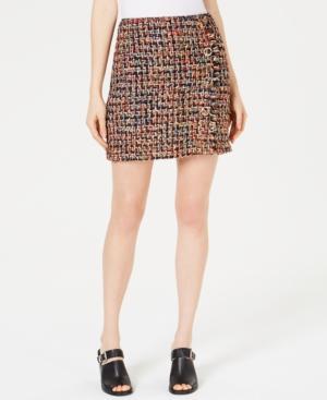 J.o.a. Embellished Tweed Skirt
