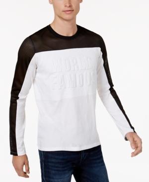 Guess Men's World Famous Mesh Long-sleeve T-shirt