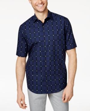 Tasso Elba Men's Grid And Plaid Shirt, Only At Macy's