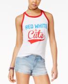 Bioworld Juniors' Red White & Cute Graphic Tank Top