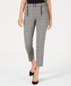 Guess Alexa Belted Plaid Trousers
