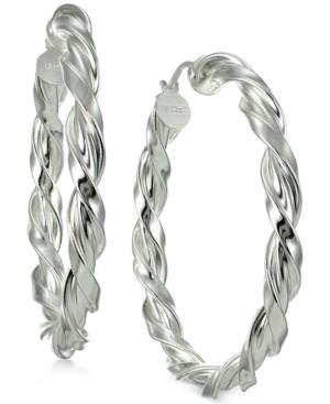 Giani Bernini Twisted Hoop Earrings In Sterling Silver, Created For Macy's