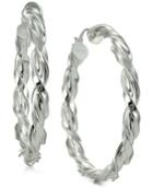 Giani Bernini Twisted Hoop Earrings In Sterling Silver, Created For Macy's