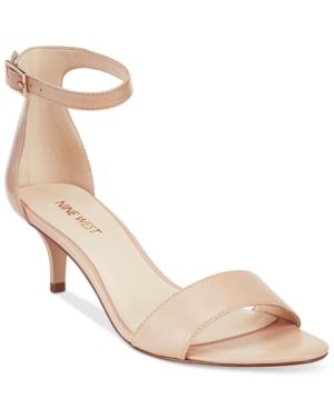 Nine West Leisa Leather Mid-heel Sandals Women's Shoes