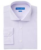 Vince Camuto Men's Slim-fit Purple/white Dobby Stripe Dress Shirt