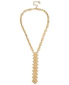 Robert Lee Morris Soho Gold-tone Geometric Rectangle Lariat Necklace