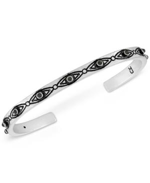 Rachel Rachel Roy Silver-tone Etched Eyes Cuff Bracelet