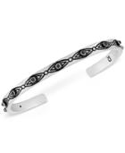 Rachel Rachel Roy Silver-tone Etched Eyes Cuff Bracelet