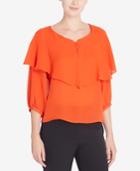 Catherine Catherine Malandrino Donna Ruffled-overlay Top