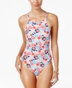 Tommy Hilfiger Printed High-neck Racerback One-piece Swimsuit Women's Swimsuit