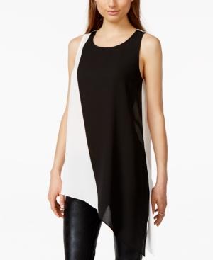 Bcx Juniors' Colorblocked Asymmetrical-hem Tunic Tank Top