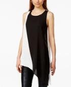 Bcx Juniors' Colorblocked Asymmetrical-hem Tunic Tank Top