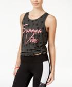 Material Girl Active Juniors' Graphic High-low Active Tank Top, Created For Macy's