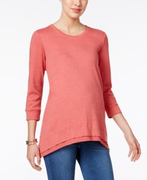 Style & Co Layered-hem Top, Only At Macy's