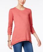 Style & Co Layered-hem Top, Only At Macy's