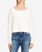 Calvin Klein Jeans Cropped Lace-up Sweatshirt