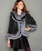 The Fur Vault Fox-fur-trim Knitted Mink Fur Jacket