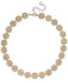 Charter Club Gold-tone Crystal Openwork Beaded Collar Necklace, 18 + 2 Extender, Created For Macy's