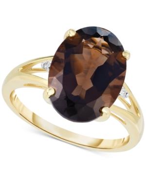 Smoky Quartz (4-1/2 Ct. T.w.) & Diamond Accent Ring In 14k Gold