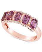 Pink Sapphire (2-1/4 Ct. T.w.) And Diamond (1/5 Ct. T.w.) Ring In 14k Rose Gold