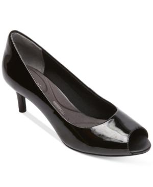 Rockport Women's Finula Peep-toe Kitten-heel Pumps Women's Shoes