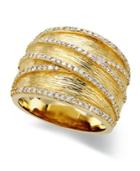 D'oro By Effy Diamond Crossover Edged Ring (5/8 Ct. T.w.) In 14k Gold