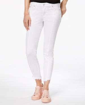 Celebrity Pink Juniors' Seamed Frayed Ankle Jeans