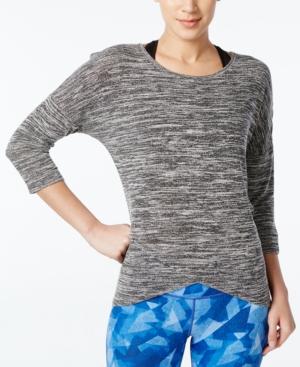 Ideology Space-dyed Three-quarter Sleeve Top, Only At Macy's