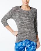 Ideology Space-dyed Three-quarter Sleeve Top, Only At Macy's