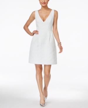 Betsey Johnson Sleeveless Jacquard Fit & Flare Dress