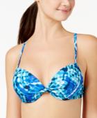 California Waves Into The Deep Strappy Underwire Push-up Bikini Top Women's Swimsuit