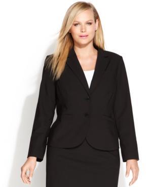 Calvin Klein Plus Size Two-button Jacket