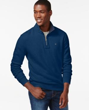 Tommy Hilfiger French Rib Quarter-zip Mock-collar Sweater
