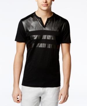 Inc International Concepts Faux Leather Minos T-shirt, Only At Macy's