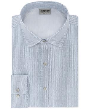 Kenneth Cole Reaction Men's Techni-cole Slim-fit Three-way Stretch Performance Geometric Dress Shirt