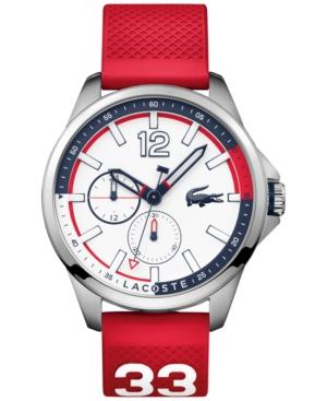 Lacoste Men's Capbreton Red Rubber Strap Watch 46mm 2010895