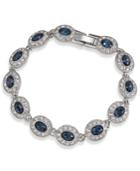 Carolee Bracelet, Silver-tone Oval Stone Flex Bracelet