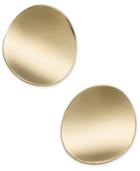 Kate Spade New York Gold-tone Curved Disc Stud Earrings